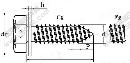 GB/T9074.21-1988 十字槽凹穴六角头自攻螺钉和大平垫组合