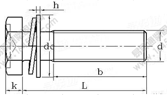 GB /T 9074.13-1988 十字槽凹穴六角头螺栓、弹垫和平垫组合