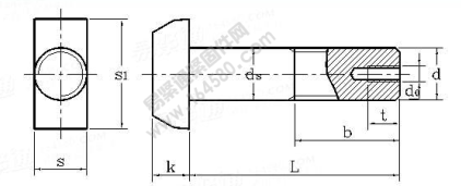 DIN 261-2010 T型带孔螺栓执行标准