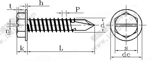 DIN 7504L-1995 开槽六角带介钻尾自攻钉执行标准