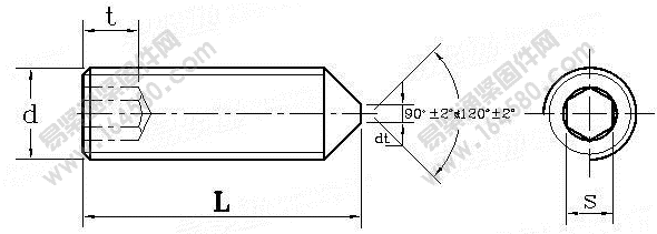 GB /T 78-2007 内六角锥端紧定螺钉