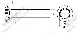 DIN 34823-2005 12孔座的半埋头螺钉