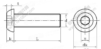 GB/T 70.2-2000 内六角平圆头螺钉