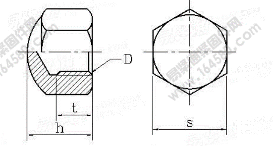 DIN 917-1987 低型六角盖形螺母