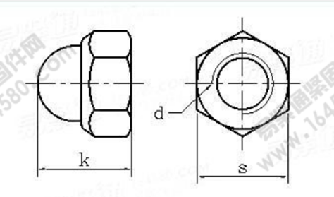 DIN 986-1987 非金属嵌件六角盖形螺母