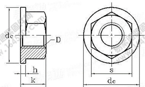 DIN 6331-1991 六角带介螺母