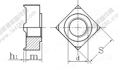 DIN 928-1983 四方焊接螺母