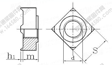 DIN 928-2000 四方焊接螺母