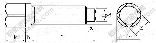DIN 480-1985 方头凸缘球面圆柱端螺栓