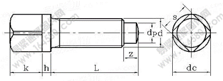 GB/-T 83-1988 方头带介长圆柱球面端紧定螺钉