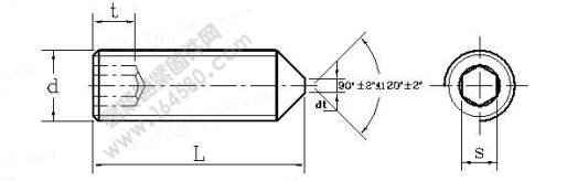 DIN 914-1980 内六角锥端紧定螺钉